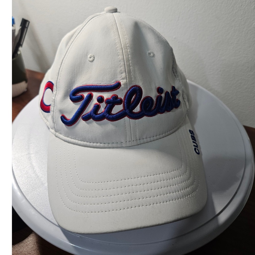 Titleist Chicago Cubs Golf Hat Mens OSFA White Performance Baseball Cap